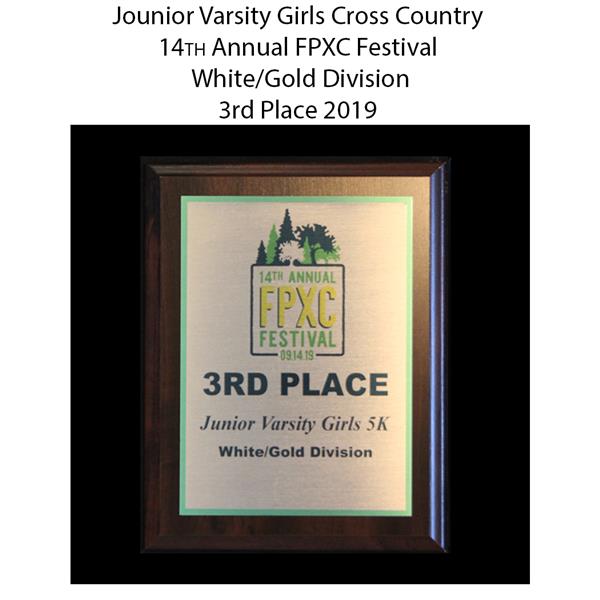 2019 jv girls cross county 14th annual FPXC Festival white&gold division 